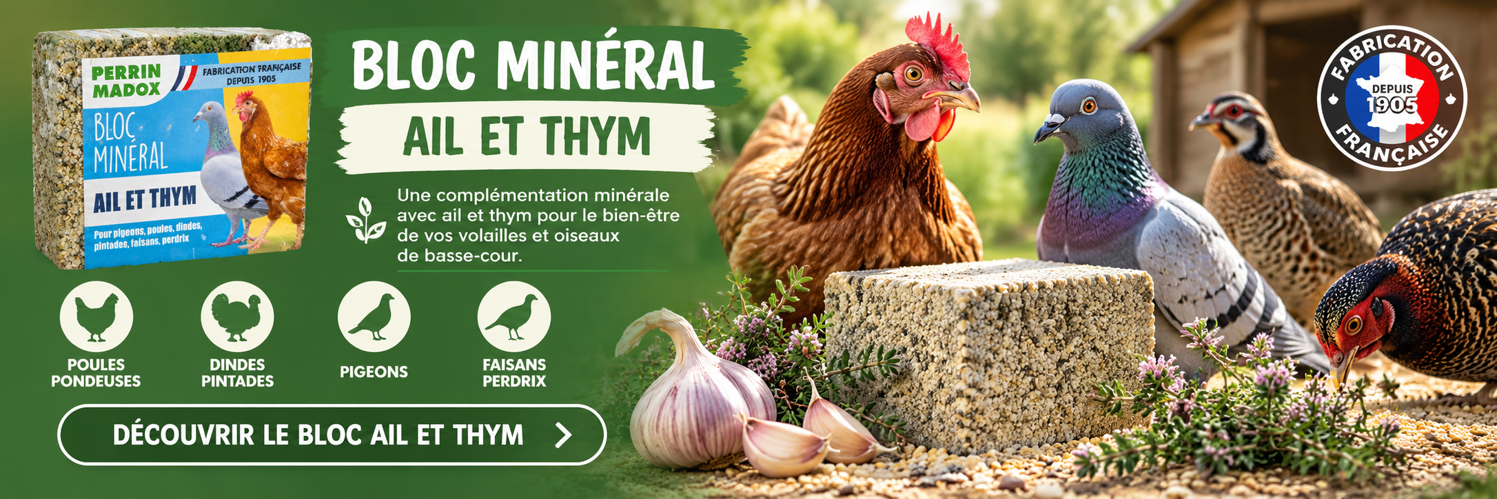 bloc minéral ail et thym Perrin Madox
